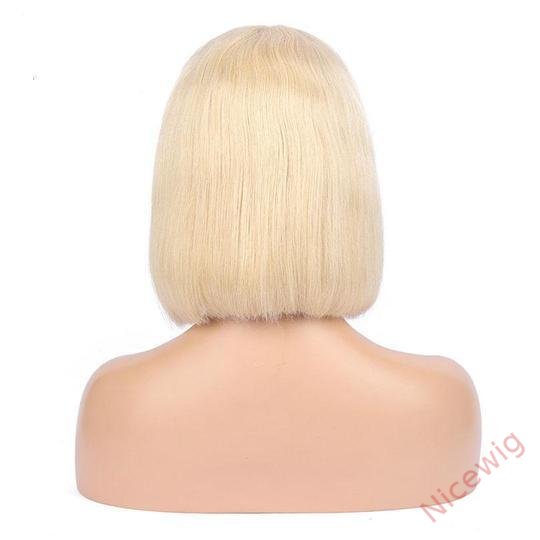 Blonde Brazilian Short Straight Hair BOB Wigs Lady Wig