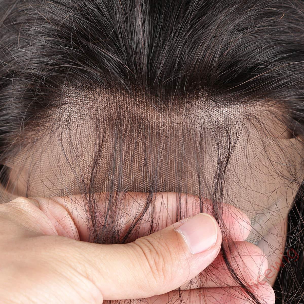 Black Long Hair Natural Hairline Straight Wig with Baby Hair Wig