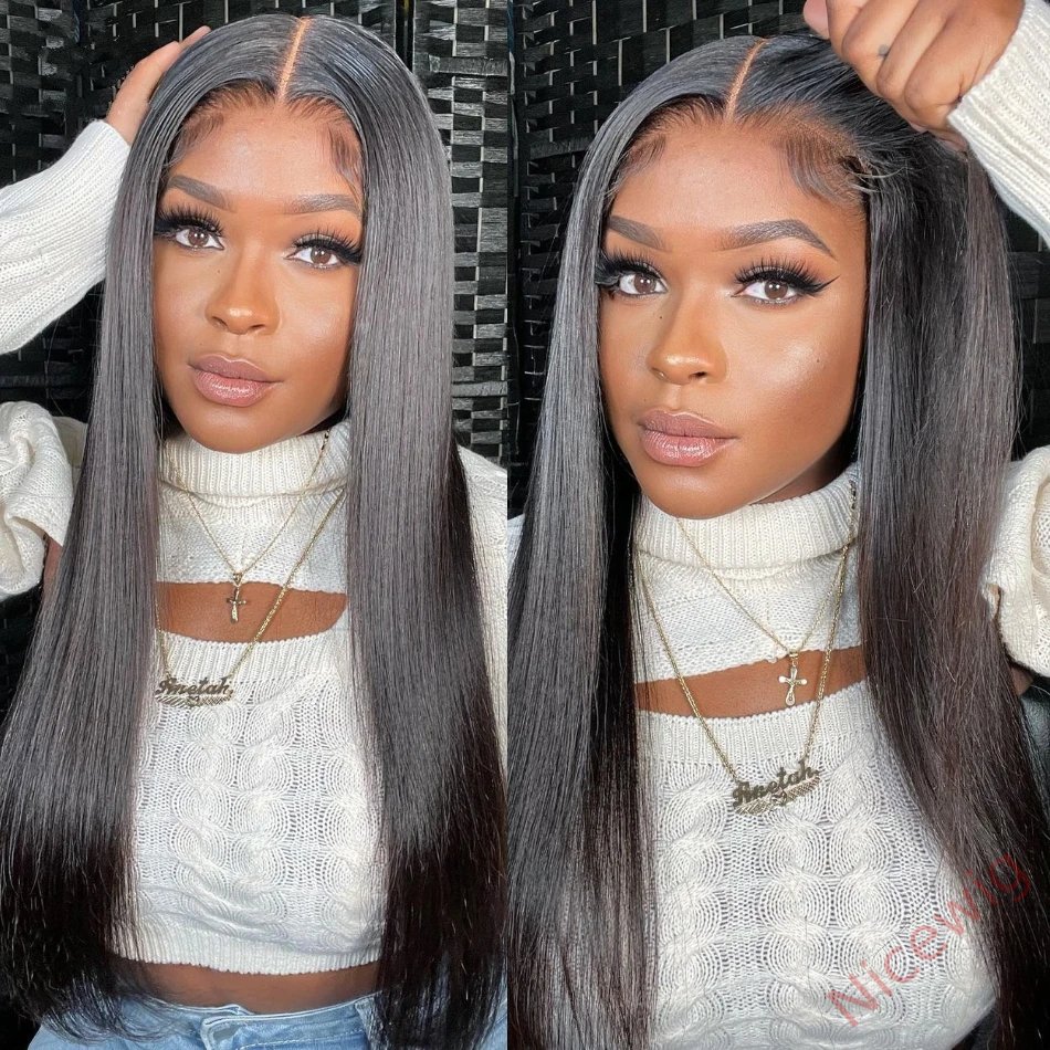 Glueless New Black Natural Hairline Long Hair Straight Wig