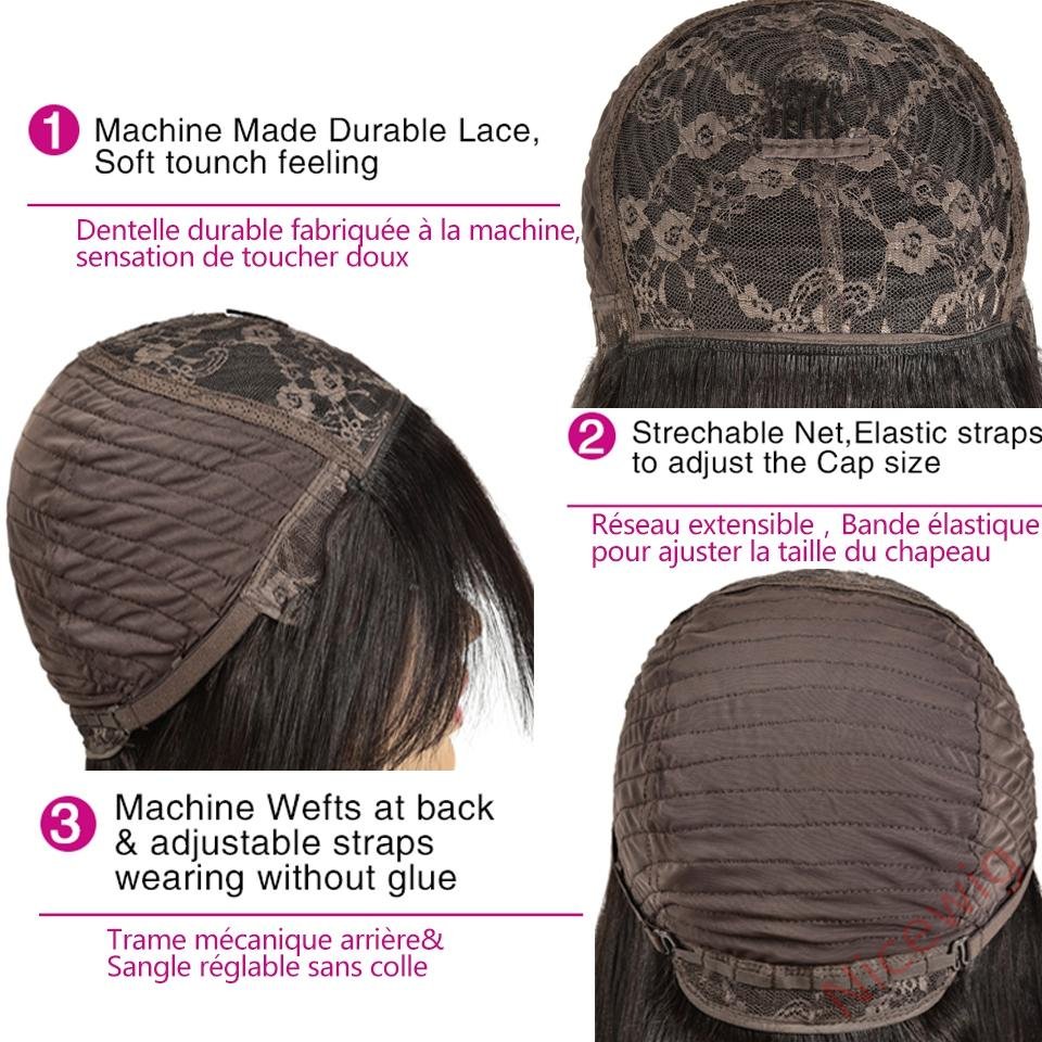 Black Long Hair Natural Hairline Straight Wig with Baby Hair Wig