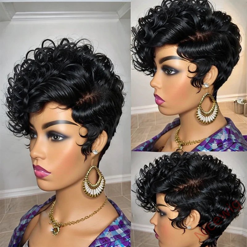 Best Design Africa Spiral Kinky Hair Short Curly Wig