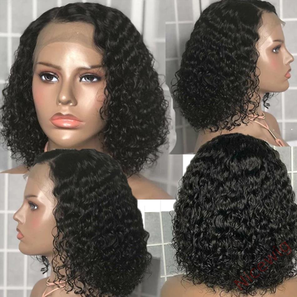 Natural Black Medium Hiar Short Bob Wig For Women