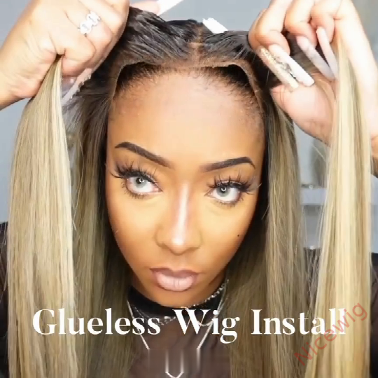 Glueless New Mixed Blonde Long Hair Straight Wig