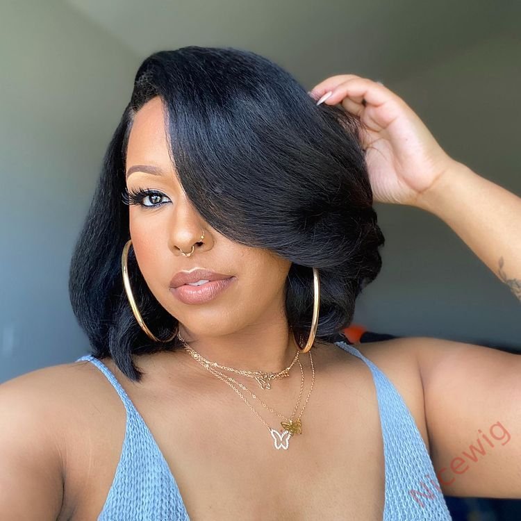 Lovely Natrual Short Bob Body Wave Wig For Women