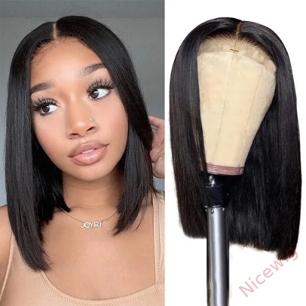 Glueless New Natrual Bob Styles Silky Straight Hair Wig