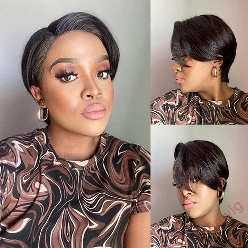 Black Short Wig Bob Straight Hair Wig For Women
