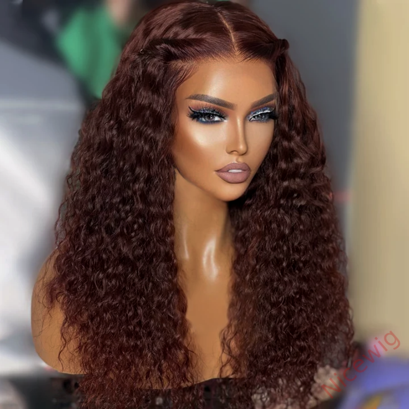 Glueless Dark Brown Brazilian Long Curly Wig
