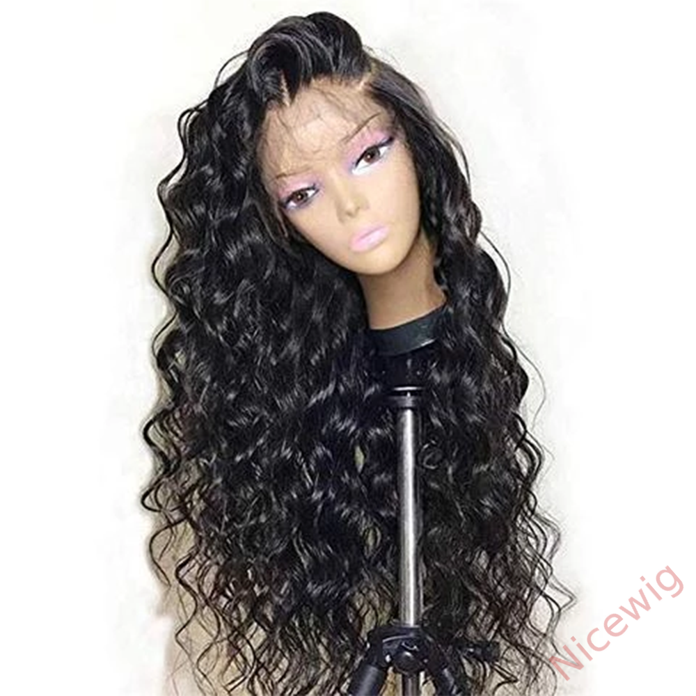 Brazilian Water Curly Wigs Black Wig