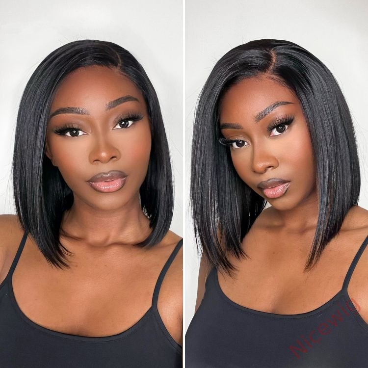 New Glueless Natrual Bob Styles Silky Straight Hair Wig