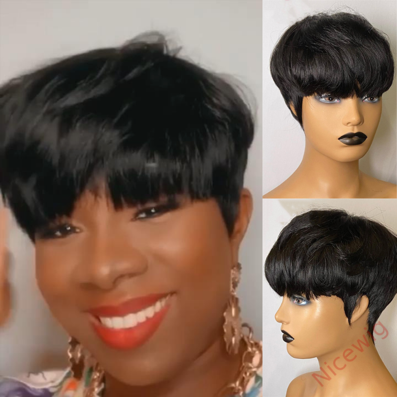 Glueless Short Wig 4Inch Bob Straight Hair
