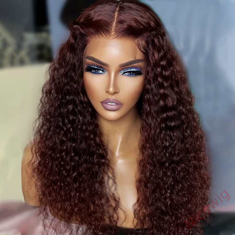 Glueless Dark Brown Brazilian Long Curly Wig