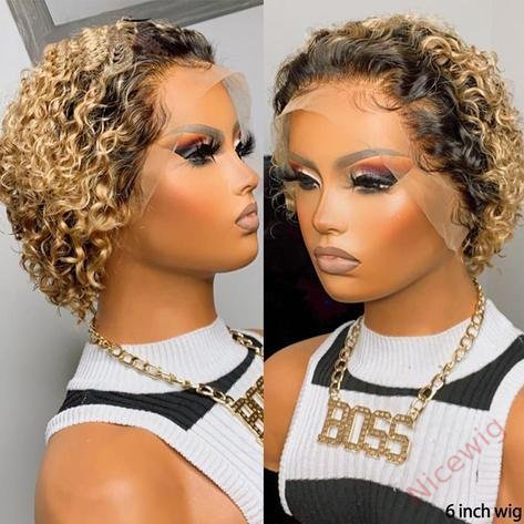 6 Inch Short Wig Bob Curly Hair