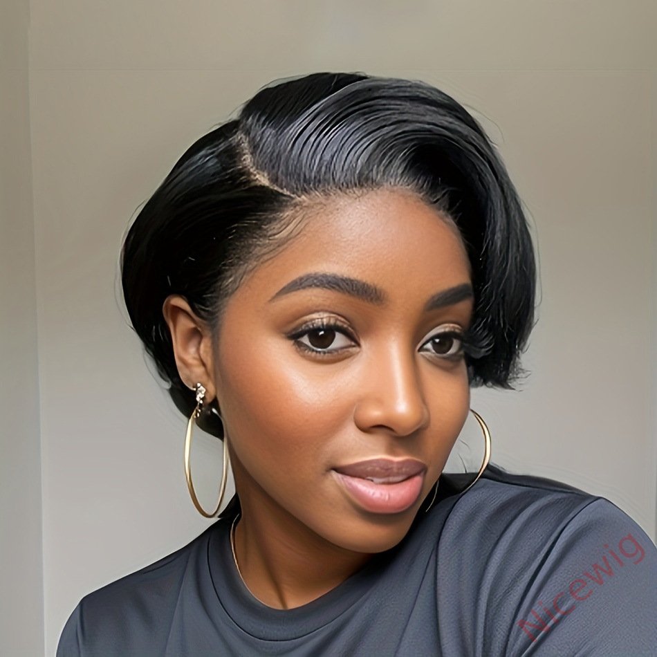 Glueless 6 Inch Short Wig Bob Straight Hair Wig