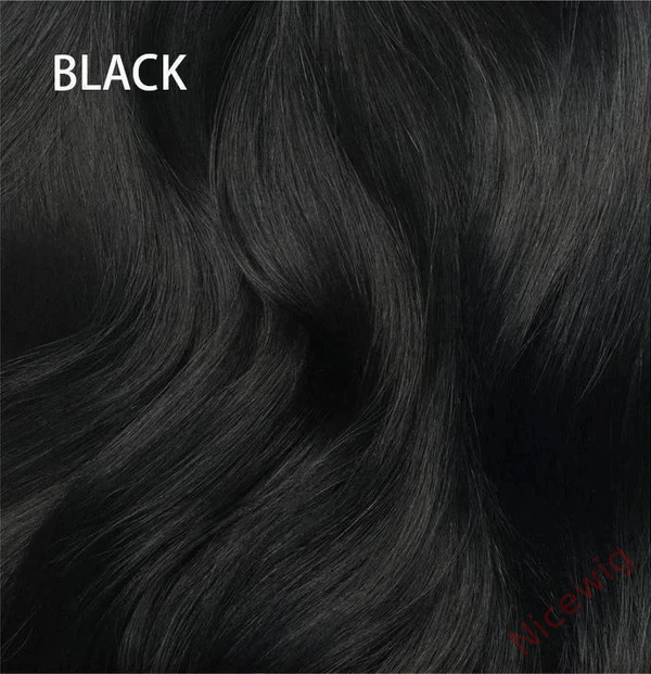 Black Long Straight Wig With Bang