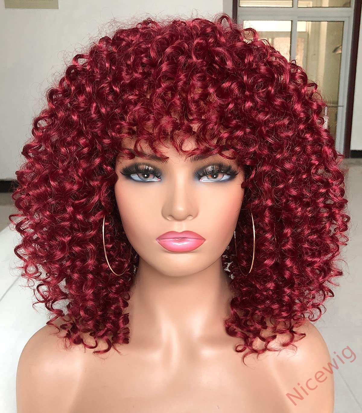 New Fashion Summer Natural Curly Wig With Bangs