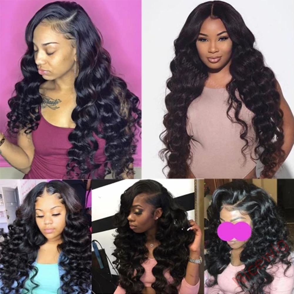 Brazilian Black Long Water Wave Wig