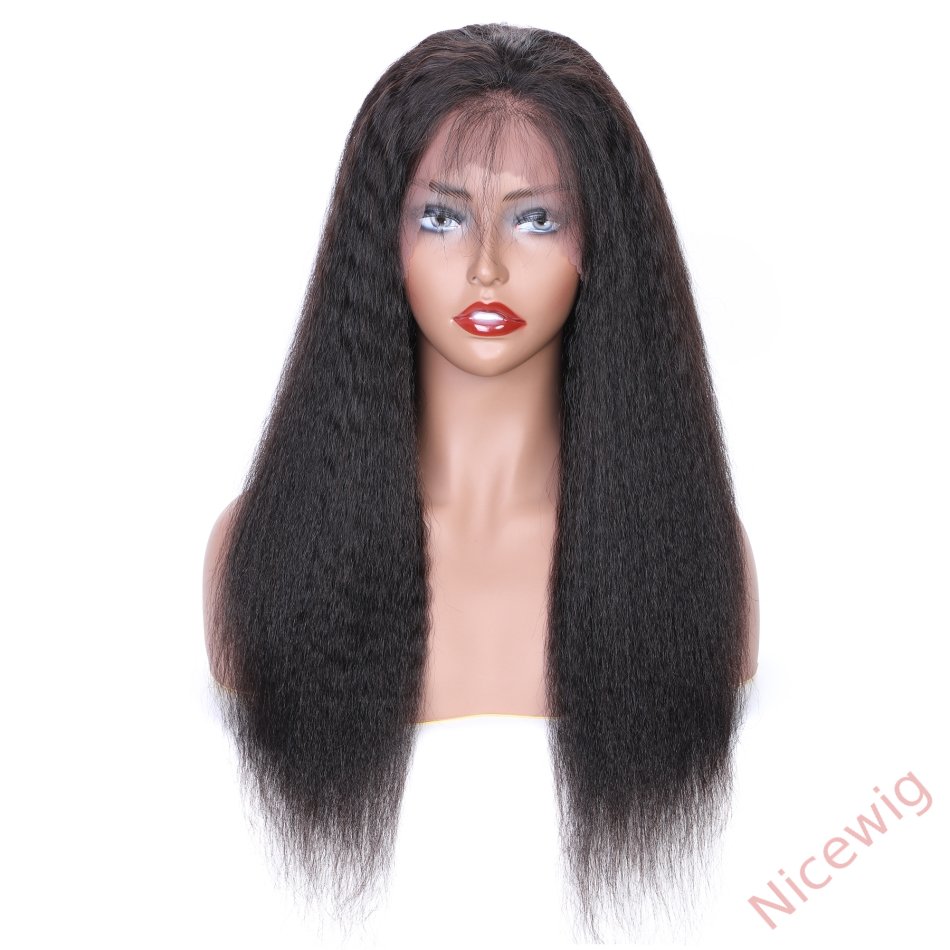 New Glueless 200% Density Yaki Brazilian Straight Wig