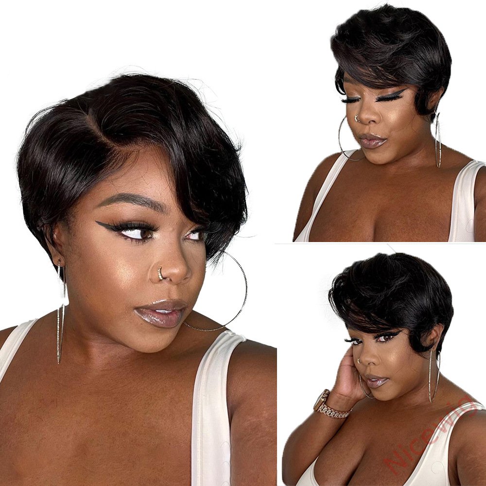 Glueless 6 Inch Short Wig Bob Straight Hair Wig
