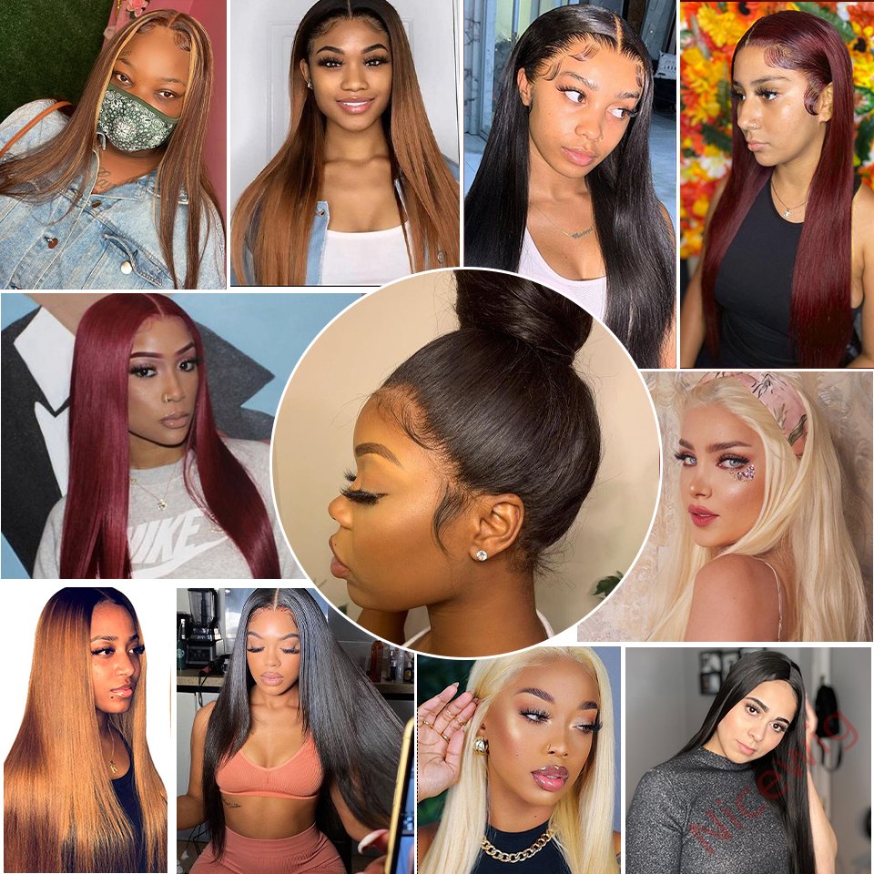 Glueless Natural Looking 20 Inch Blonde Straight Wigs For Black Women