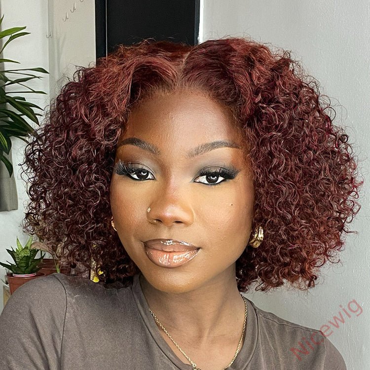 Super Fluffy Afro Kinky Curly Wigs Brown Hair