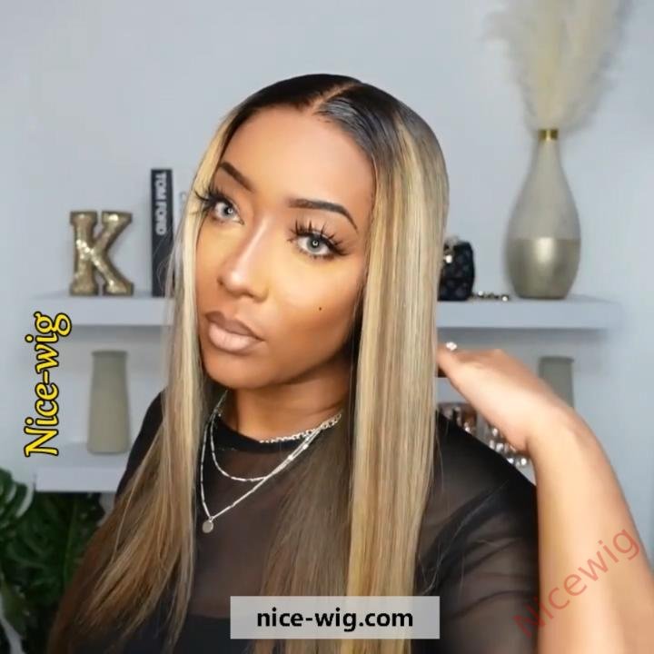 Glueless New Mixed Blonde Long Hair Straight Wig