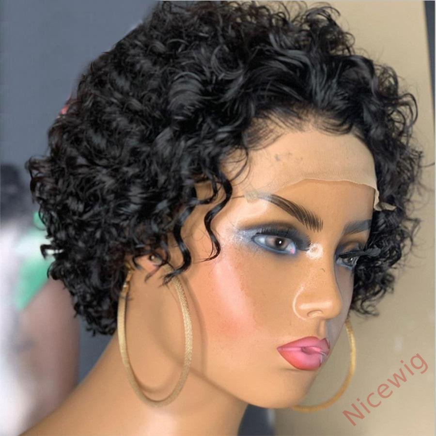 Short Hair Black Crurly Wig
