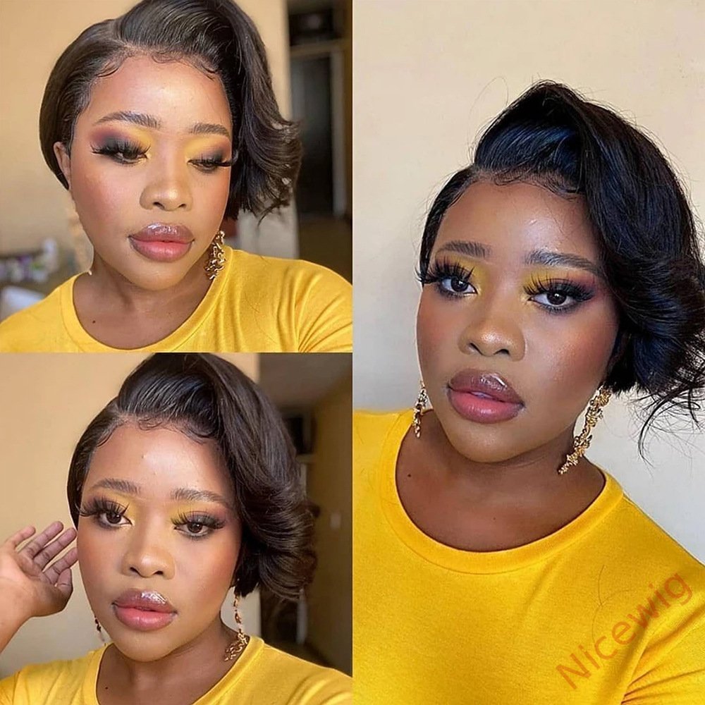 Black Short Wig Bob Straight Hair Wig For Women