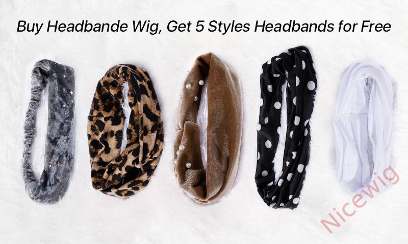 Natural Black Short Curly Hair Headband Bob Wig