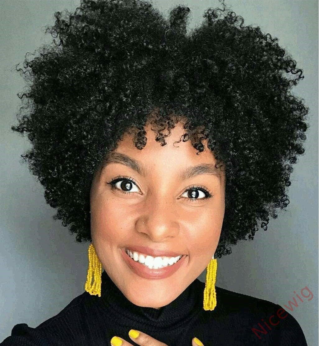Short Afro Kinky Curly Wigs for Black Women