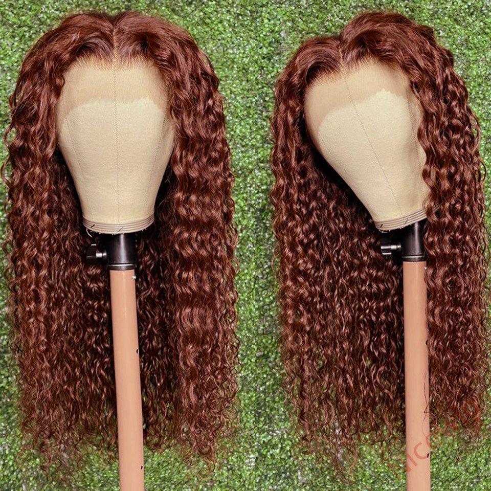 Glueless Dark Brown Brazilian Long Curly Wigs