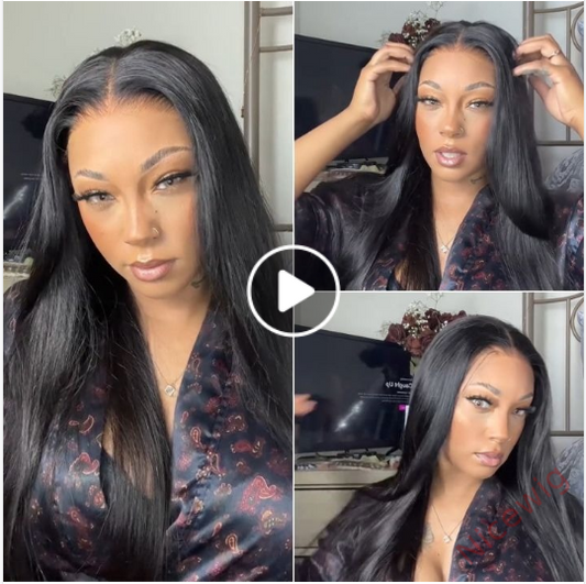 New Glueless Black Long Hair Natural Hairline Straight Wig