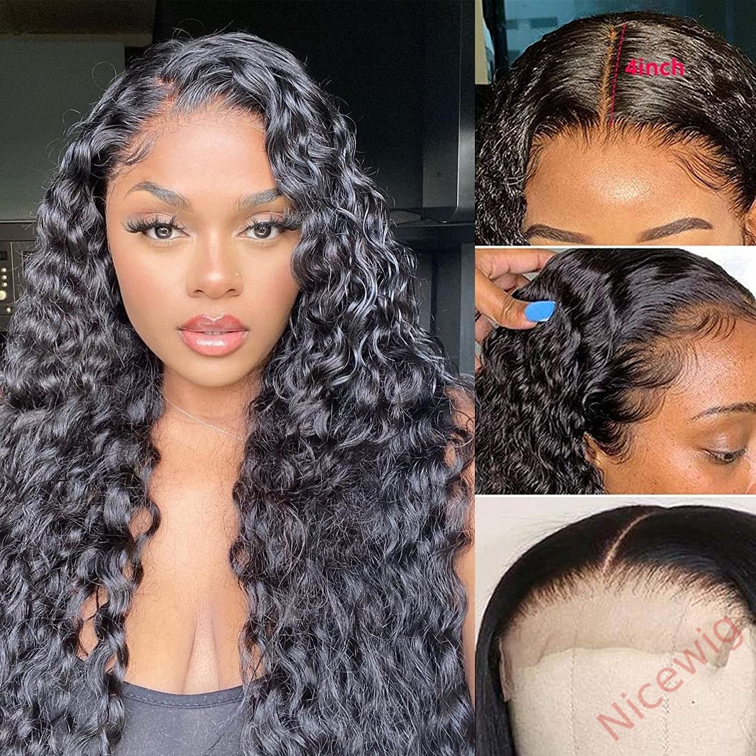 Brazilian Black Water Wave Curly Wig