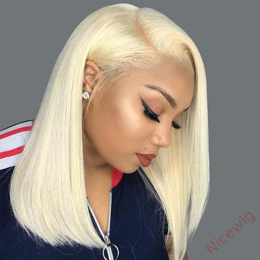 Blonde Brazilian Straight Hai BOB Wigs Lady Wig