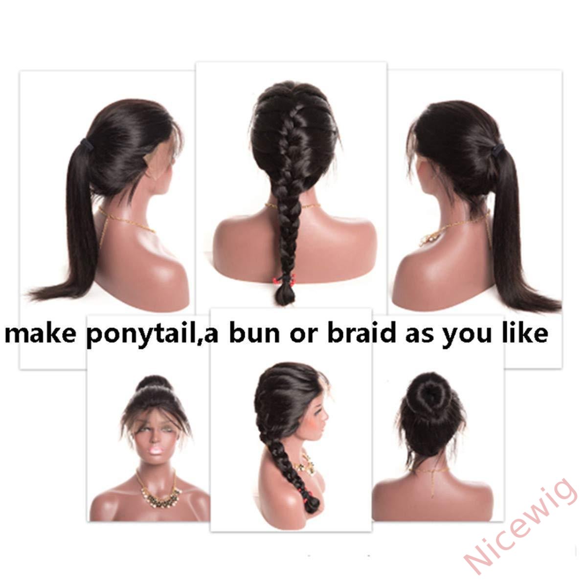 Black Long Hair Natural Hairline Straight Wig with Baby Hair Wig