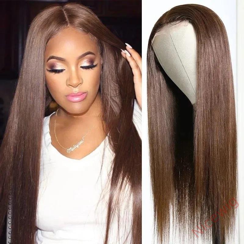 New Brown Straight Hair Long Wig