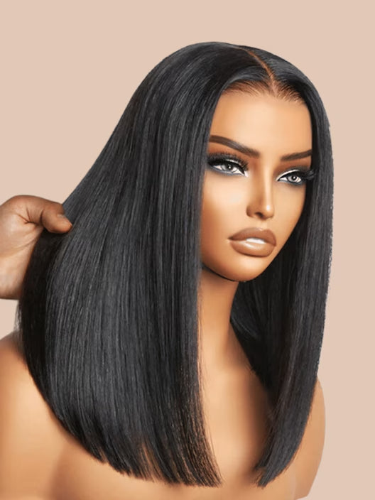Glueless Lovely Natrual Bob Styles Silky Straight Hair Wig