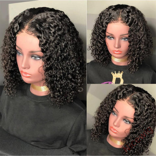 Natural Black Medium Hiar Short Bob Wig For Women