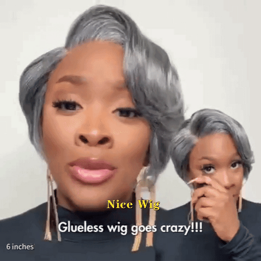 Glueless Salt & Pepper Lovely Natrual Bob Straight Wig