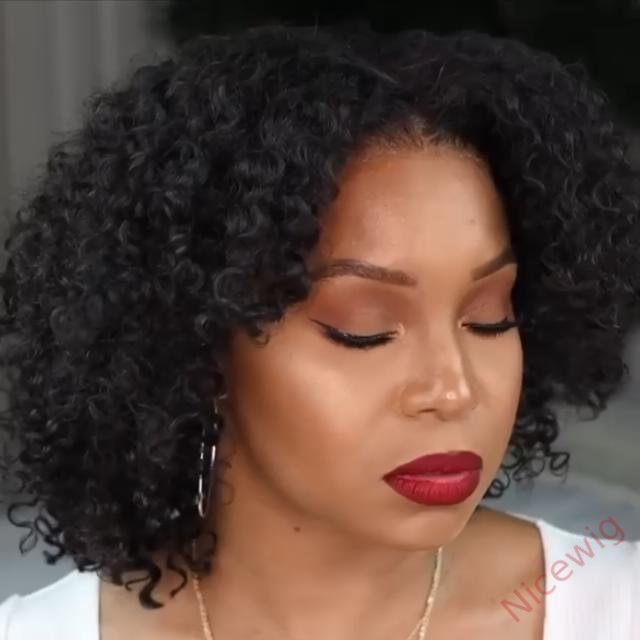 Super Fluffy Afro Kinky Curly Wigs Black Hair