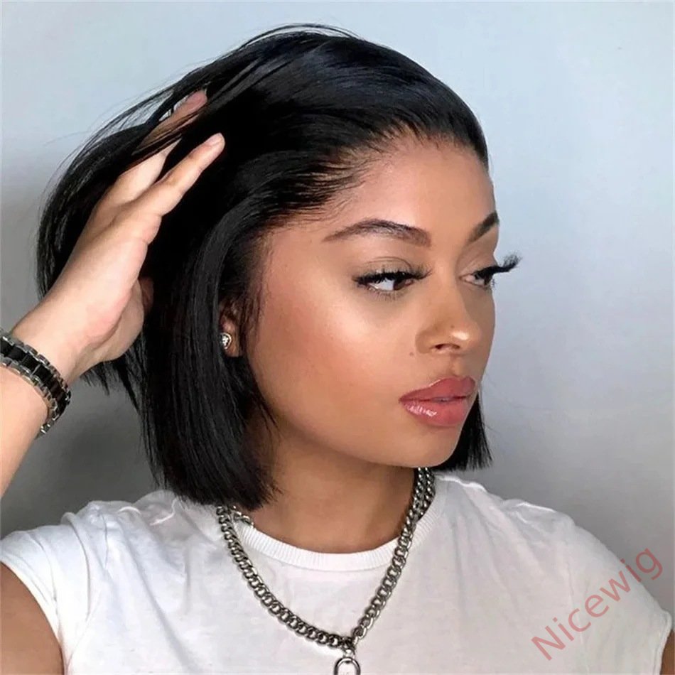 Glueless Lovely Natrual Bob Styles Silky Hair Straight Wig