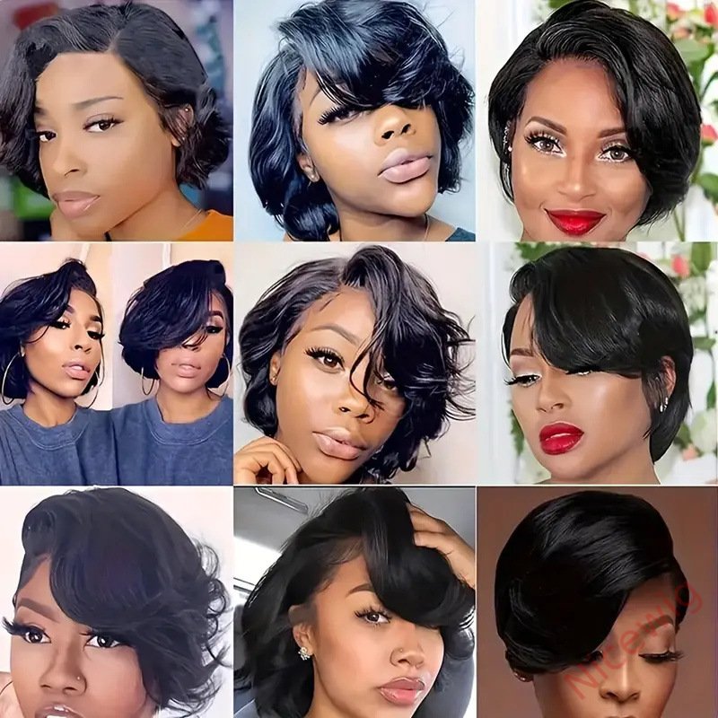 New Glueless 6 Inch Short Wig Bob Straight Hair Wig