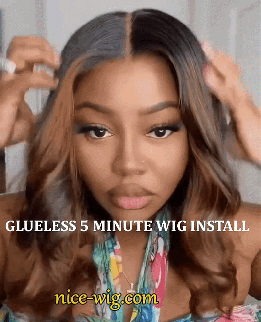 New Glueless Gradient Brown Body Wave Wig For Women