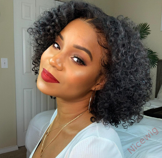 Super Fluffy Afro Kinky Curly Wigs Black Hair