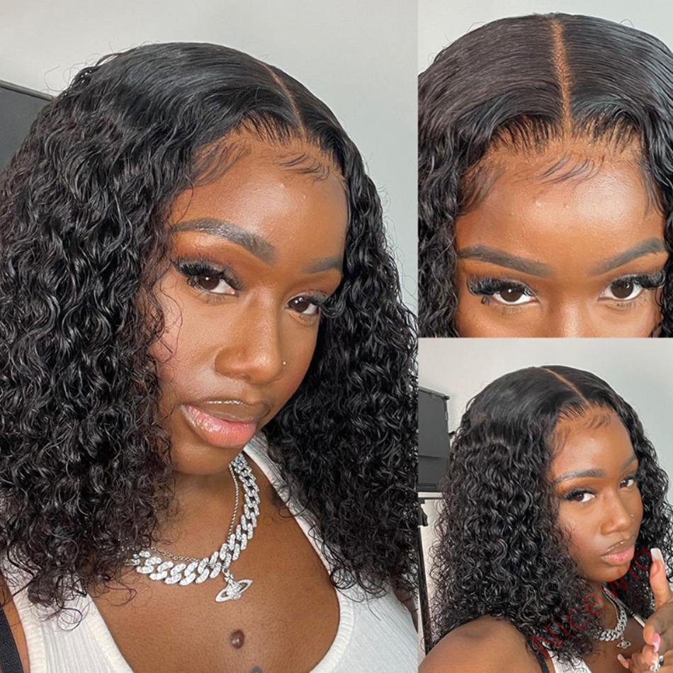 Natural Black Medium Hiar Short Bob Wig For Women