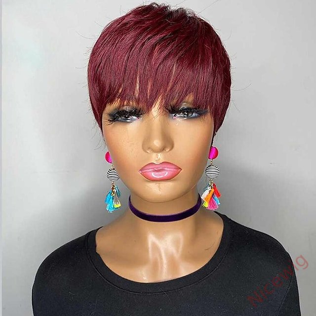 Glueless Short Wig 4 Inch Bob Straight Hair