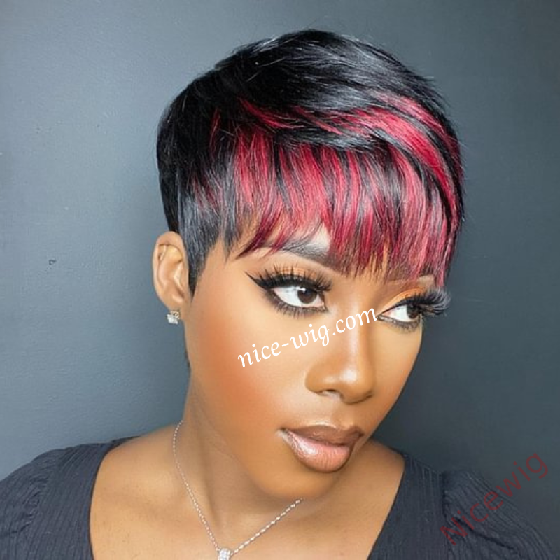 Best Seller Glueless Short Wig 4Inch Pixie Cut Straight Hair