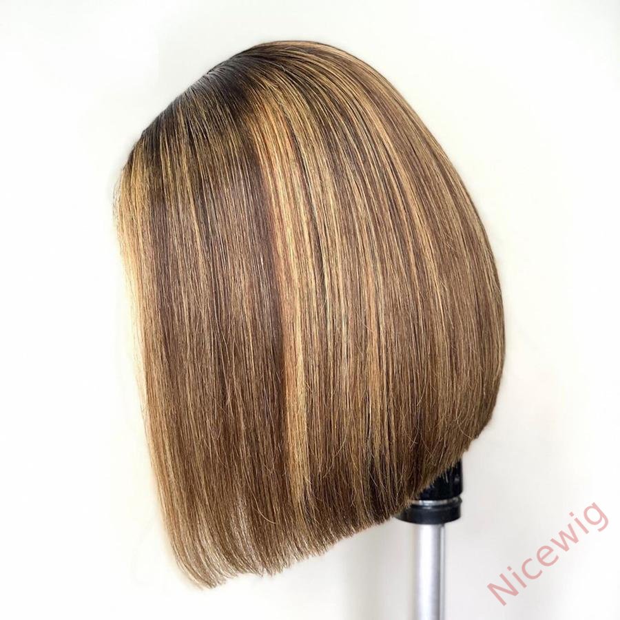 Straight Bob Wig Lace Wig Highlights Wig