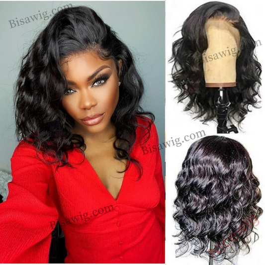Hot Sale Glueless Wig Black Bob Body Wave Wig For Women