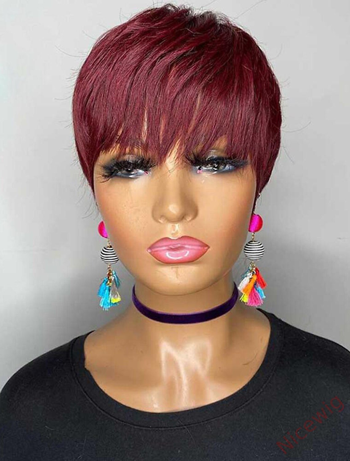 Glueless Short Wig 4 Inch Bob Straight Hair
