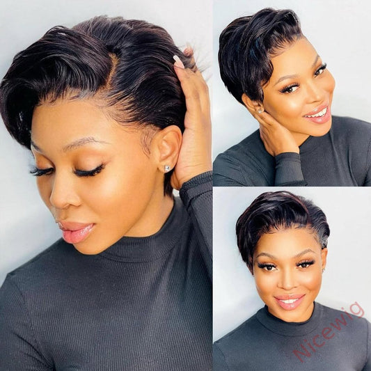 Black Short Wig Bob Straight Hair Wig For Women